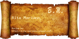 Bite Mariann névjegykártya