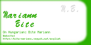 mariann bite business card